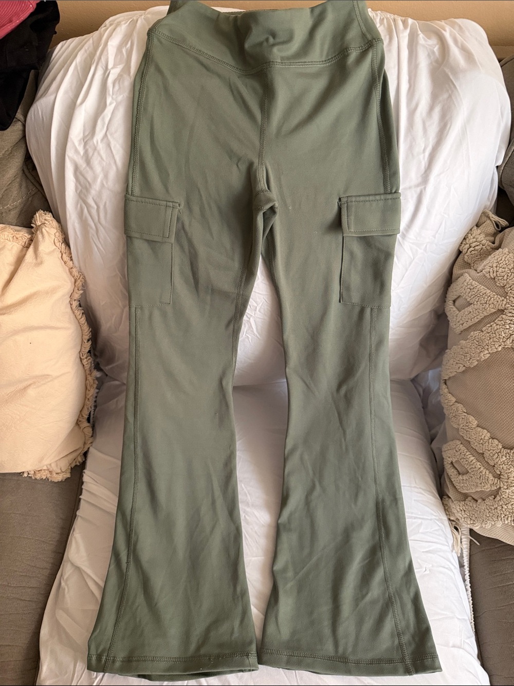 Velocity Olive Green Everyday Flare Pants